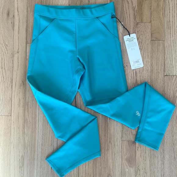 ALO YOGA NWT High-Waist 4 Pocket Utility Legging size M OCEAN TEAL - Picture 1 of 10